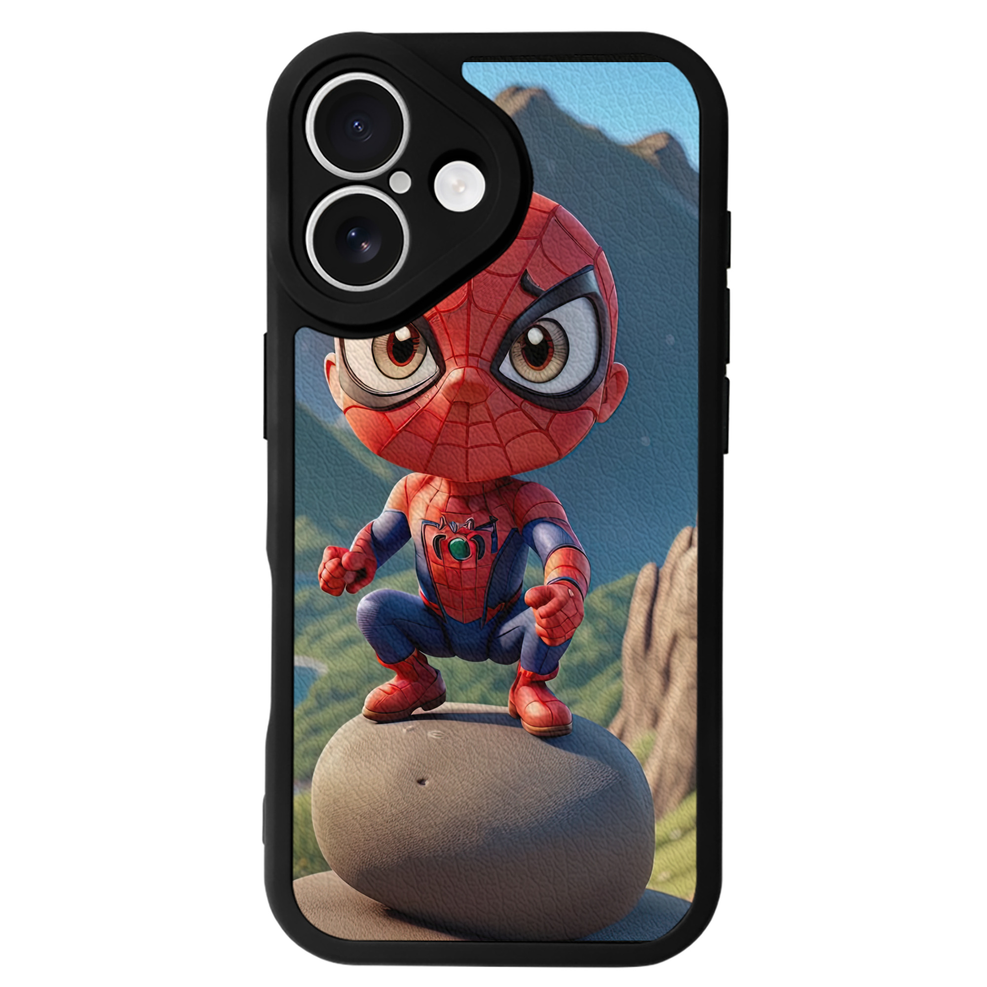 （画像用） Spider Man スパイダーマン 【iPhone 16シリーズ対応】シリコンスマホケース（レザー調） 材質：シリコン
